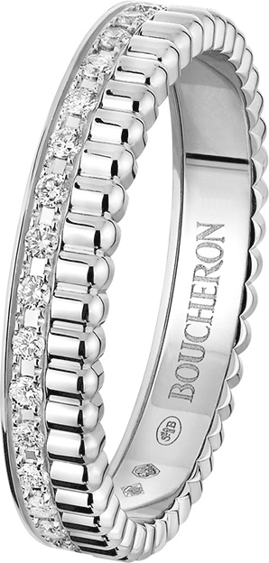 BOUCHERON jal00226 quatre radiant edition wedding band diamonds white gold 1 | Alliance Quatre Radiant Edition