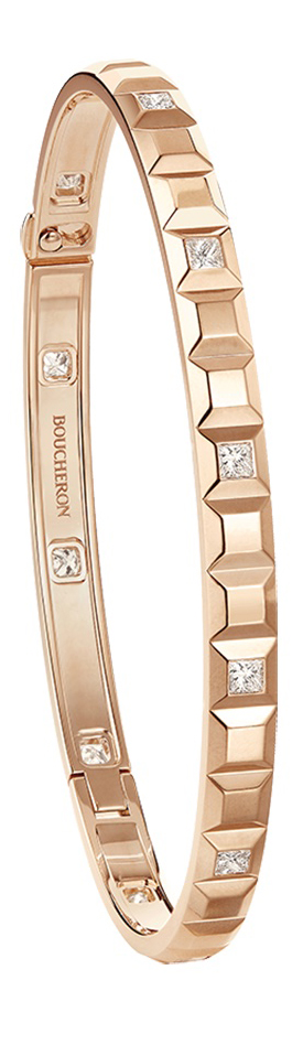 BOUCHERON jbt00691m quatre clou de paris pink gold 12 diamonds | Bracelet Quatre Clou de Paris