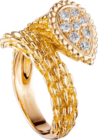 BOUCHERON jrg04cab1 serpent boheme ring diamonds yellow gold | Bague Serpent Bohème Motif S